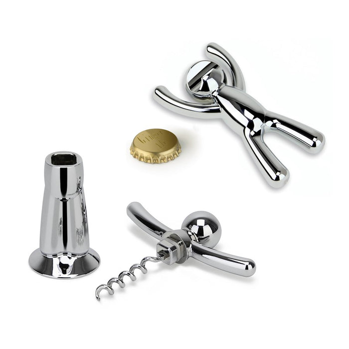 Umbra Buddy Opener+Corkscrew Set 1/5, Chrome
