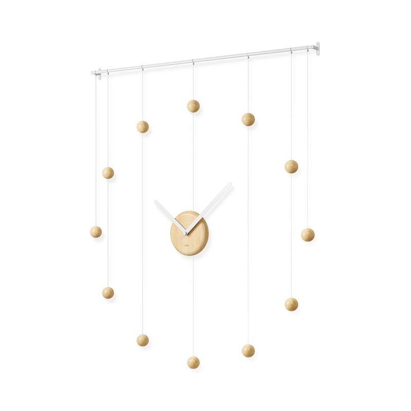 Umbra Hangtime Clock, White/Natural