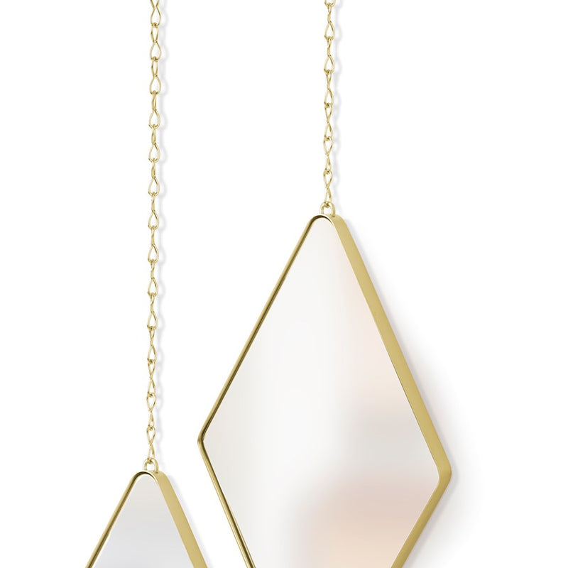 Umbra Dima Diamond Mirror (3), Matte Brass