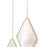 Umbra Dima Diamond Mirror (3), Matte Brass