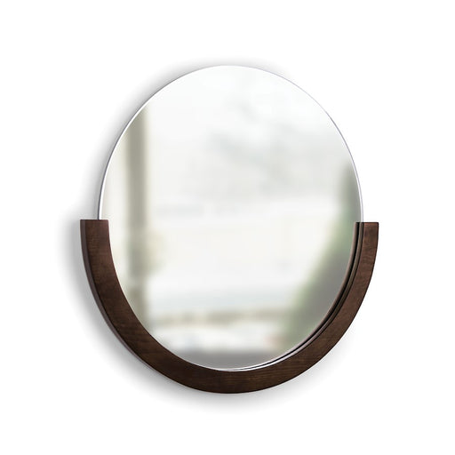 Umbra Mira Wall Mirror, Aged Walnut