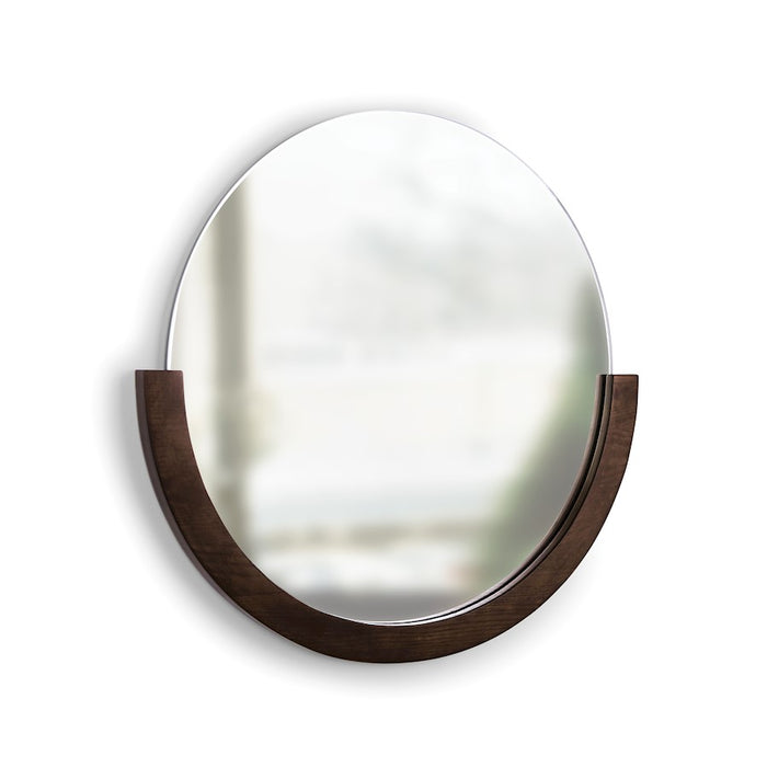 Umbra Mira Wall Mirror, Aged Walnut