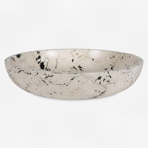 Uttermost Nouveau Bowl, Natural White Limestone/Black - 17123