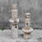 Uttermost Nouveau Tower Sculptures Set of 2, White Limestone/Black