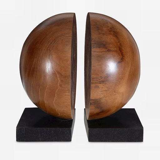 Uttermost Teak And Noir Bookends Set of 2, Black - 17128