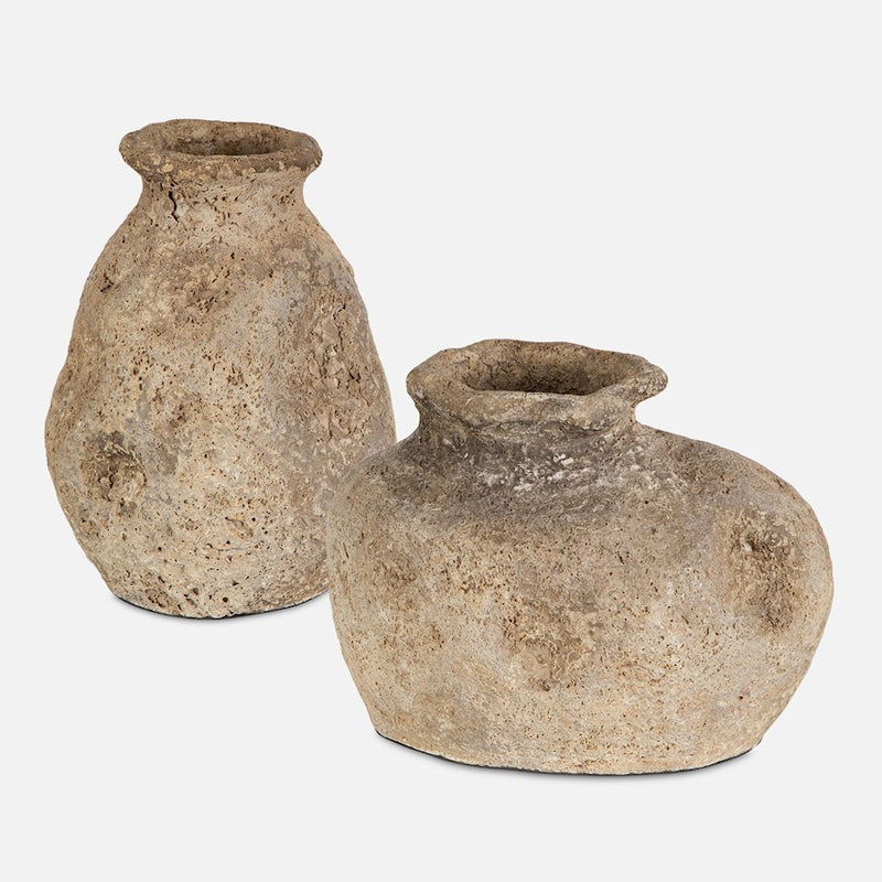 Uttermost Ancient Echos Vases Set of 2, Aged Brown - 17131