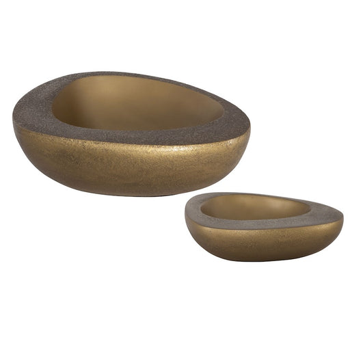 Uttermost Ovate Bowls, Set Of 2, Antique Brass - 18081