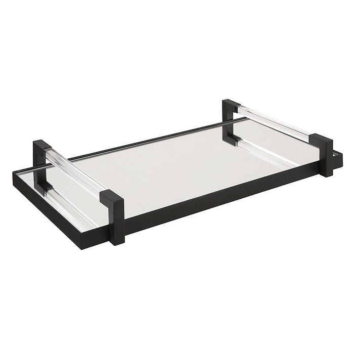 Uttermost Deki Mirrored Tray, Matte Black