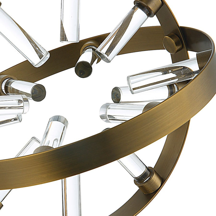 Uttermost Realm Spherical Sculptures, Set Of 2, Plated Brass