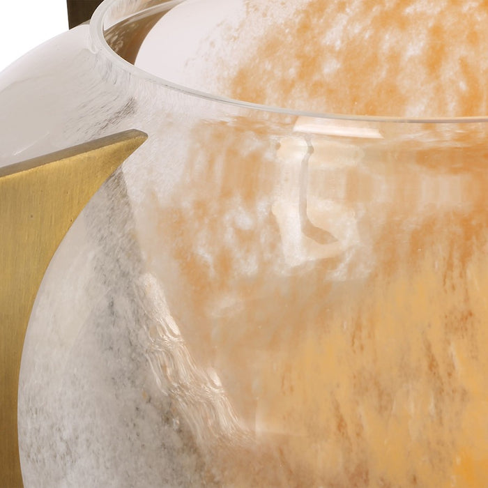 Uttermost Swirl Vase, Amber/White