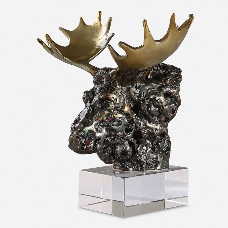 Uttermost Moose Bust Bronze Sculpture - 18187