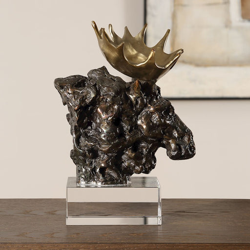 Uttermost Moose Bust Bronze Sculpture