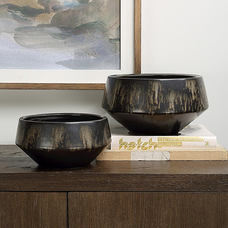 Uttermost Bronze Duo Vases Set of 2