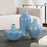 Uttermost Celestial Frost Blue Vases Set of 3