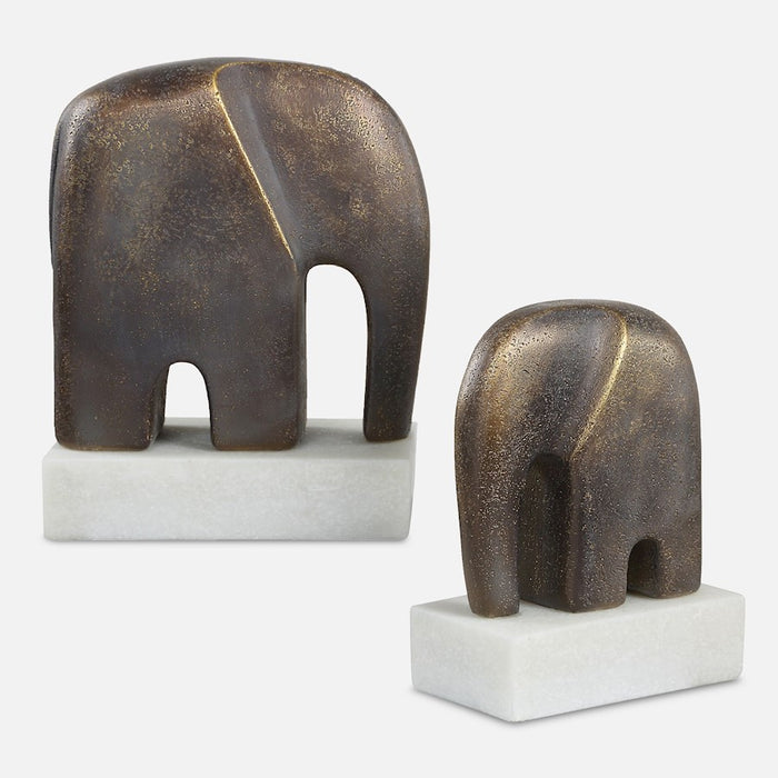 Uttermost Timeless Tusk Bronze Sculptures Set of 2 - 18195