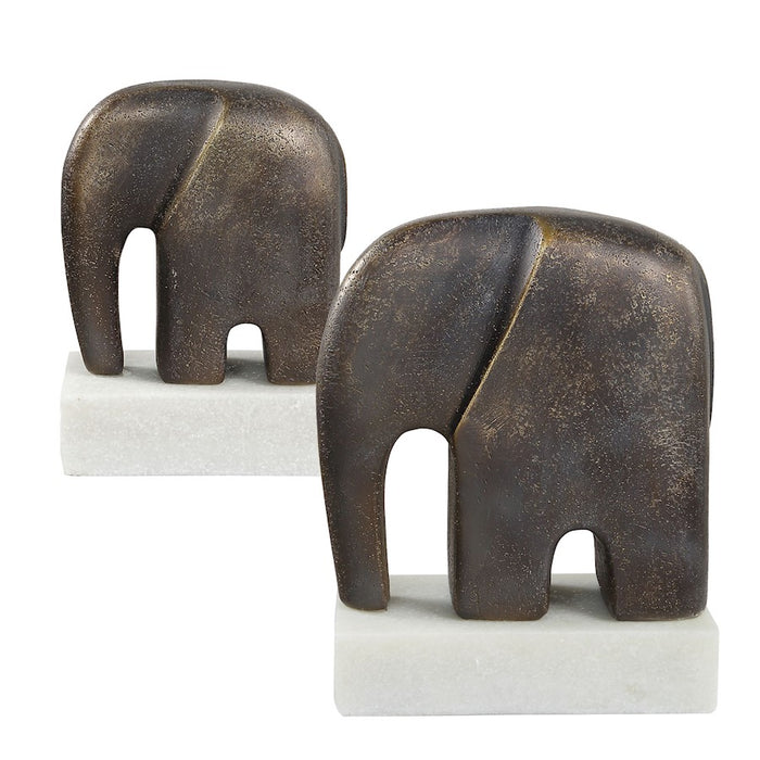 Uttermost Timeless Tusk Bronze Sculptures Set of 2