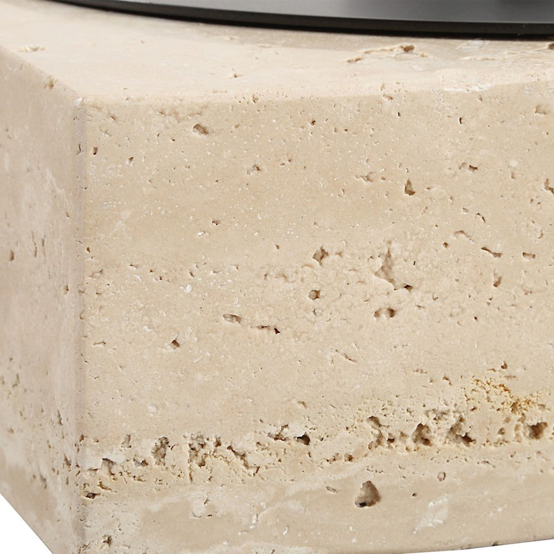 Uttermost Natural Luxe Travertine Box, Bronze