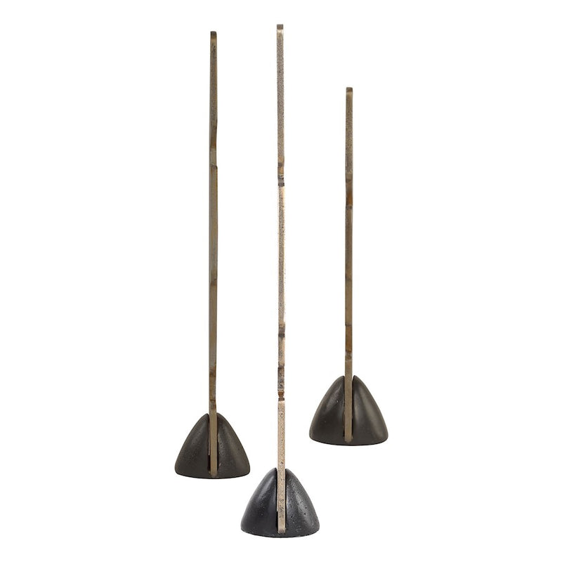 Uttermost Geometric Echoes Bronze Sculptures Set of 3