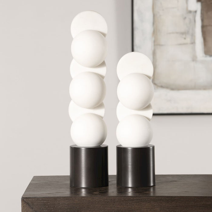 Uttermost Symmetry White Sculptures Set of 2