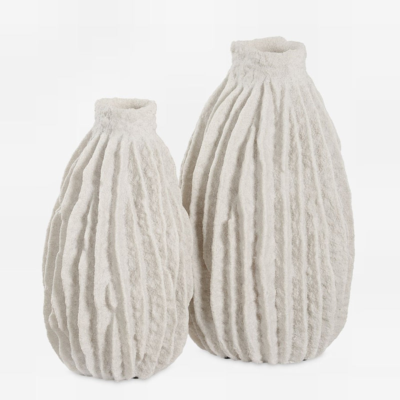 Uttermost Ivory Ridge Vases Set of 2 - 18200