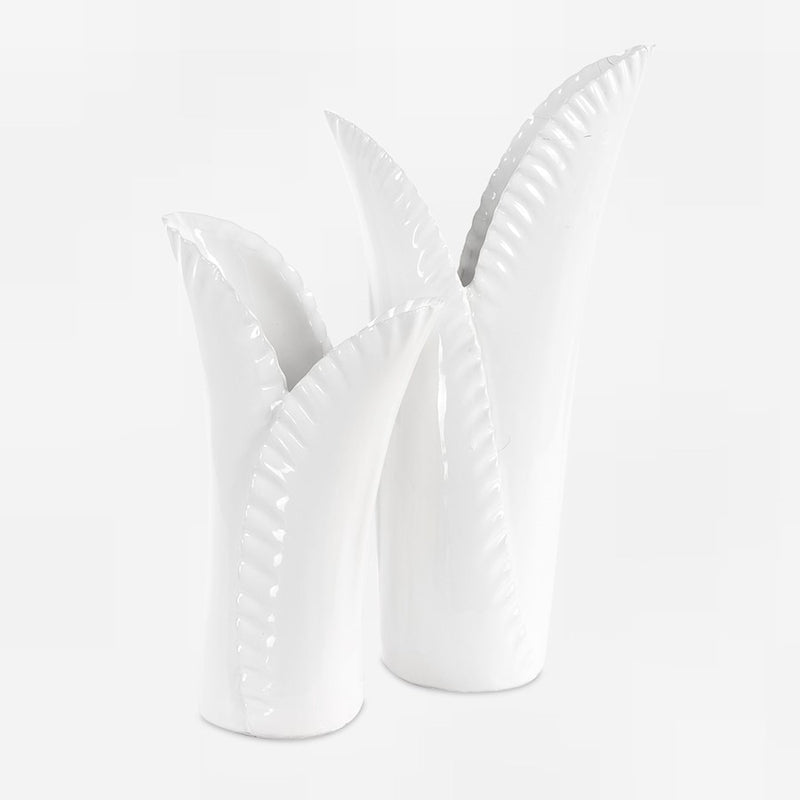 Uttermost Leafscape White Vases Set of 2 - 18222