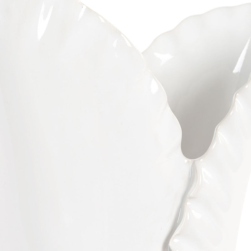 Uttermost Leafscape White Vases Set of 2