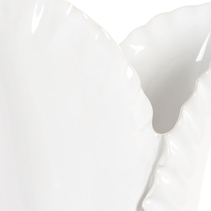 Uttermost Leafscape White Vases Set of 2