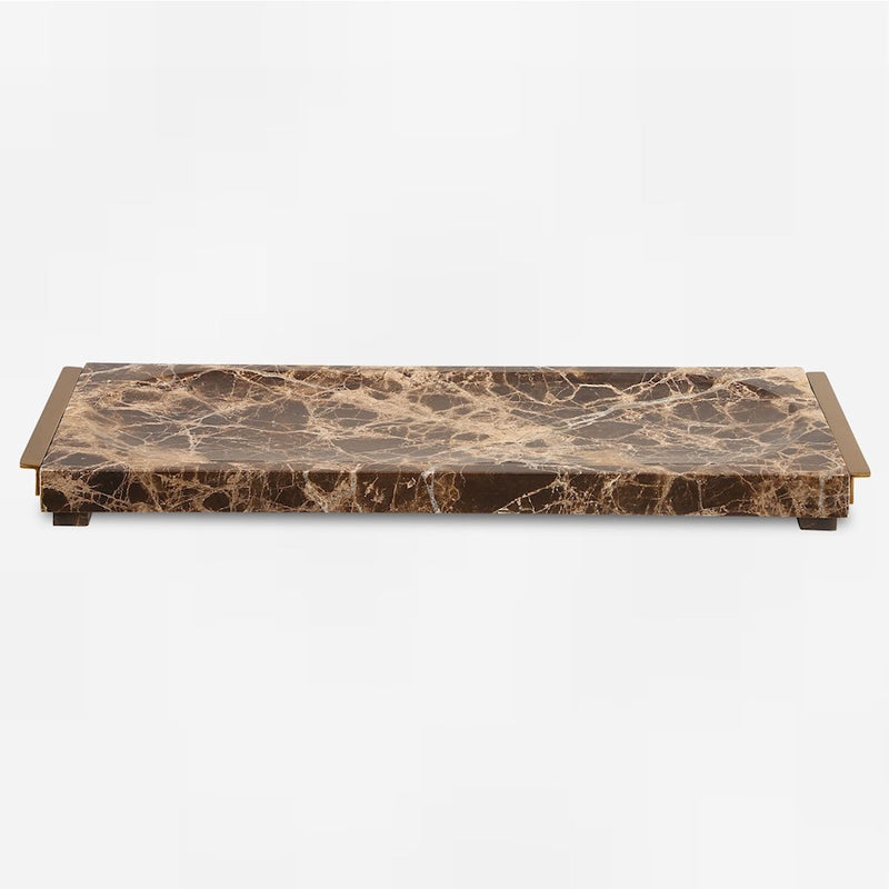 Uttermost Marble Tray Crest, Black - 18224