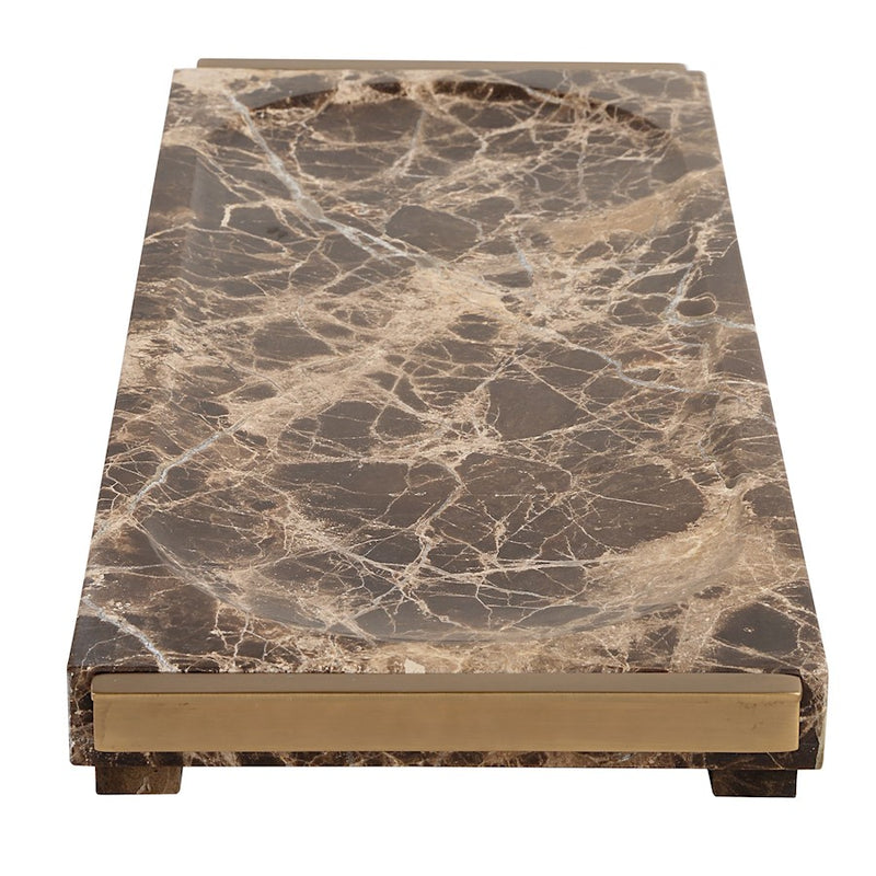 Uttermost Marble Tray Crest, Black