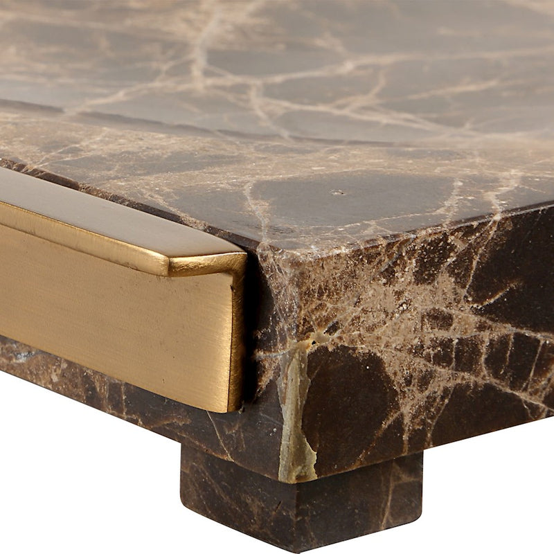 Uttermost Marble Tray Crest, Black