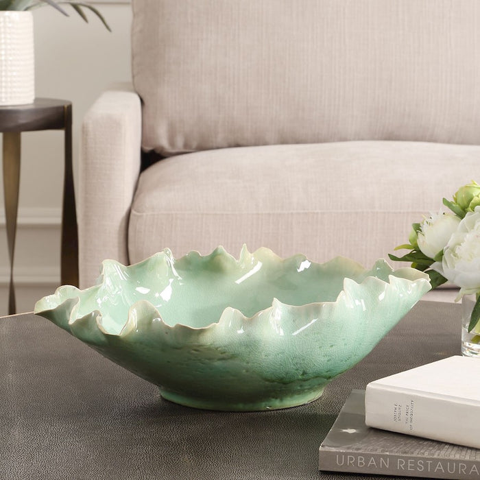 Uttermost Lila Green Glass Bowl
