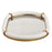 Uttermost Cyprus Leather Oval Tray, Brass