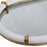 Uttermost Cyprus Leather Oval Tray, Brass