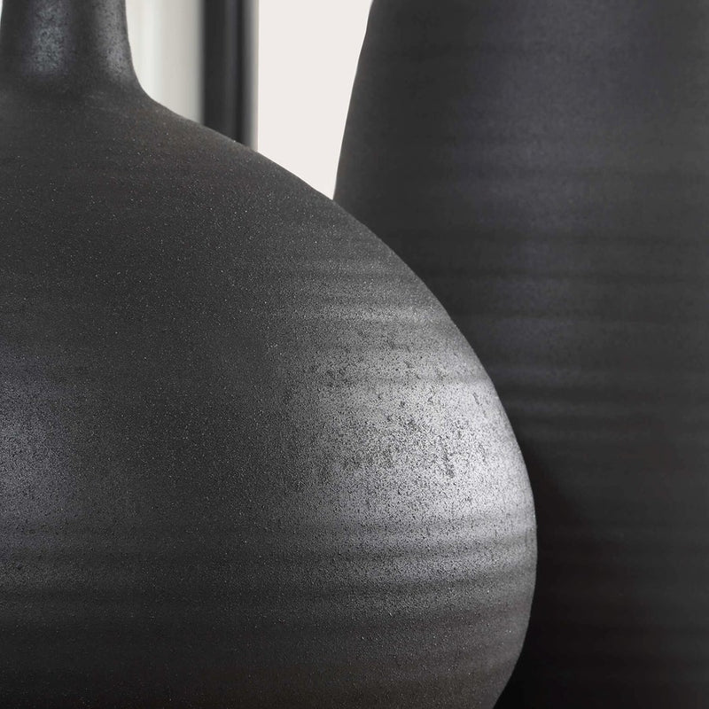 Uttermost Bower Black Vases Set of 2