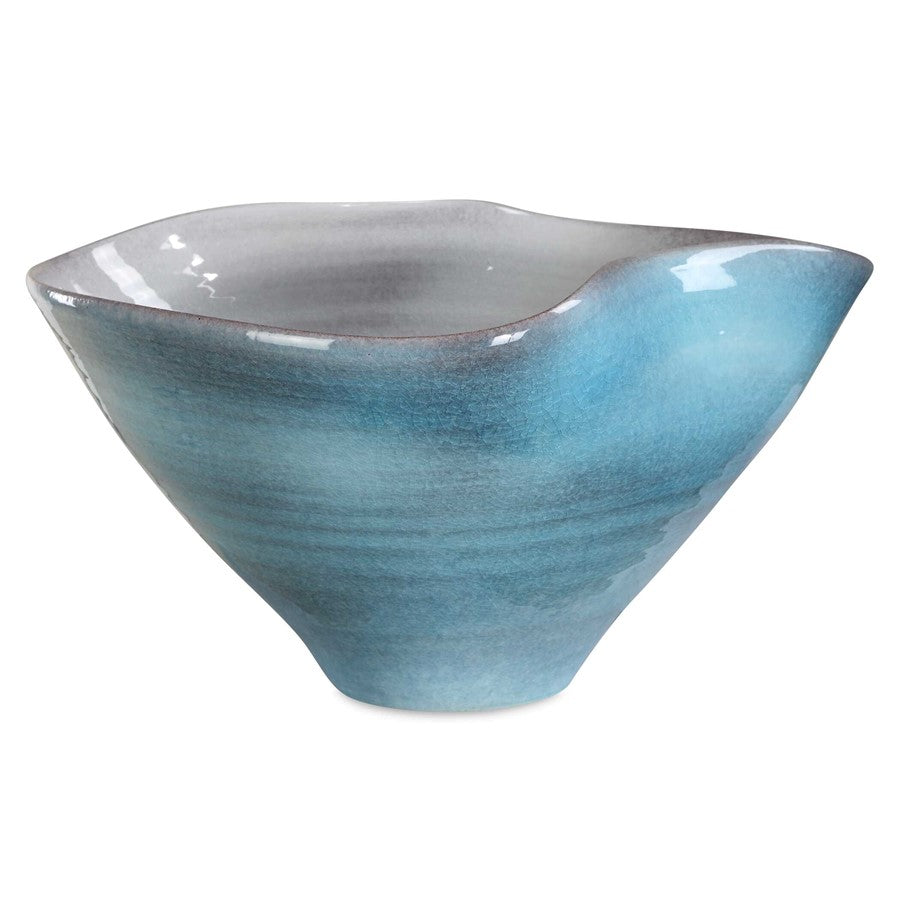 Uttermost Blue Crest Ceramic Bowl - 18278