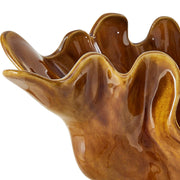 Uttermost Amber Tide 22in Decorative Bowl | Glossy Amber Glaze Earthenware | Indoor & Outdoor Centerpiece | 22 x 11 x 11 in | Model 18391