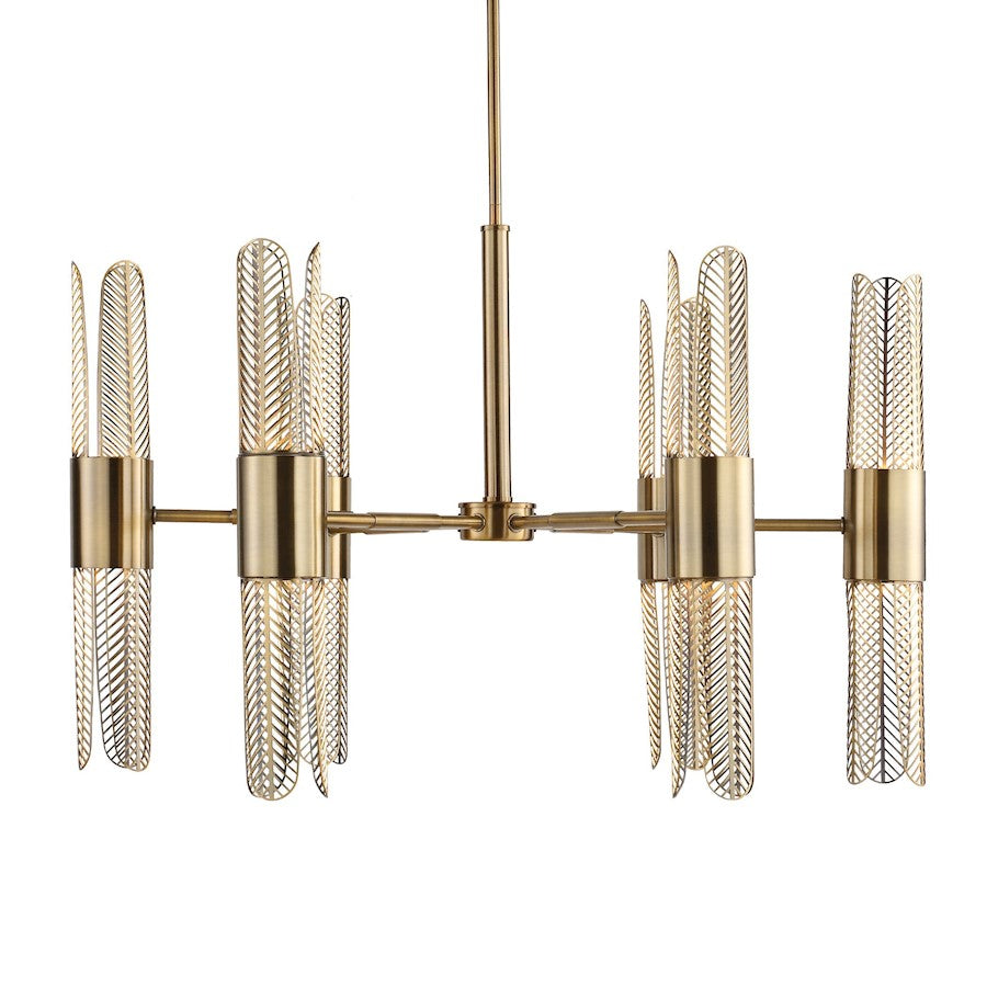 Uttermost Cret 12 Light Chandelier, Oxidized Brass - 21391