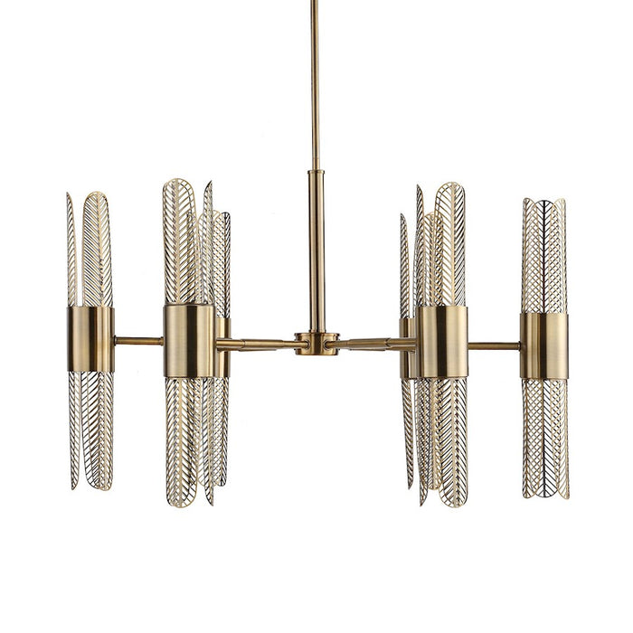 Uttermost Cret 12 Light Chandelier, Oxidized Brass