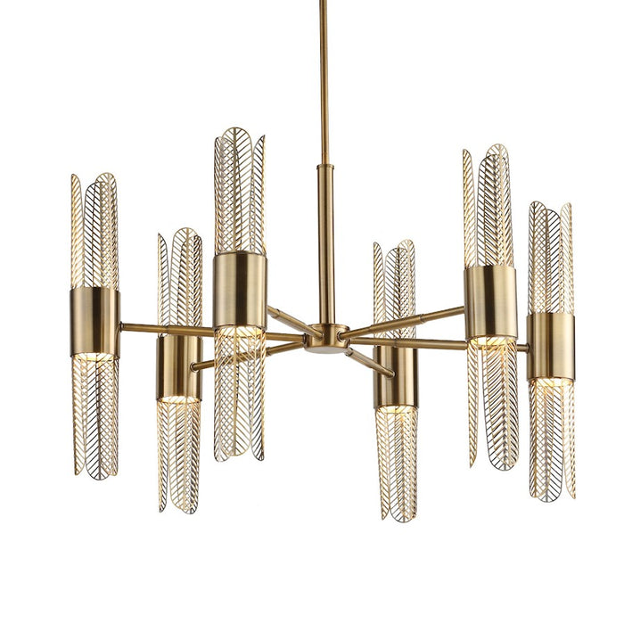 Uttermost Cret 12 Light Chandelier, Oxidized Brass