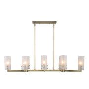 Uttermost Mistie 8 Light Linear Chandelier, Antique Brass - 21392