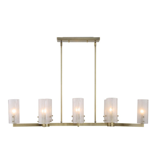 Uttermost Mistie 8 Light Linear Chandelier, Antique Brass - 21392