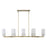 Uttermost Mistie 8 Light Linear Chandelier, Antique Brass