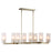 Uttermost Mistie 8 Light Linear Chandelier, Antique Brass