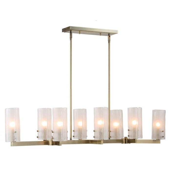 Uttermost Mistie 8 Light Linear Chandelier, Antique Brass