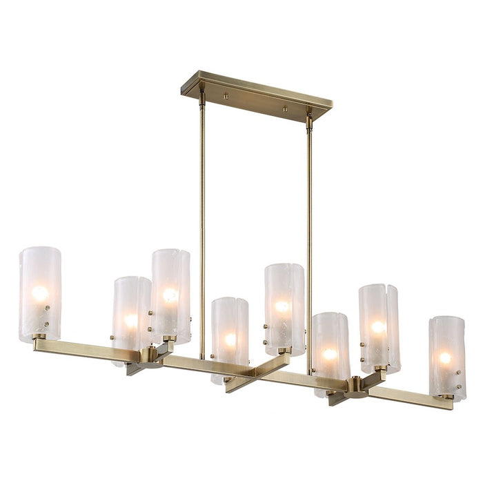 Uttermost Mistie 8 Light Linear Chandelier, Antique Brass
