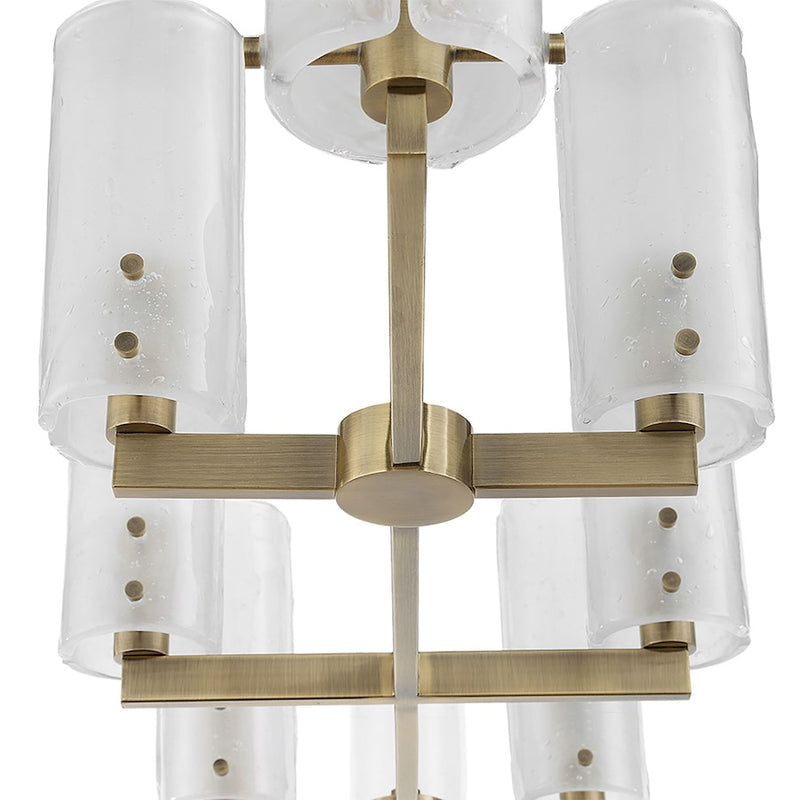 Uttermost Mistie 8 Light Linear Chandelier, Antique Brass