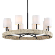 Uttermost Faiyam 8 Light Rattan Chandelier, Dark Bronze - 21393
