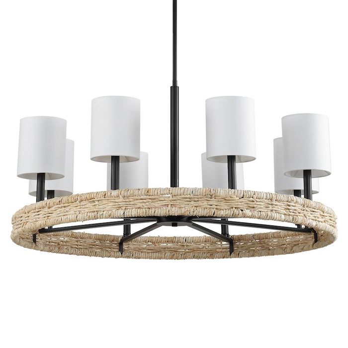 Uttermost Faiyam 8 Light Rattan Chandelier, Dark Bronze