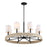 Uttermost Faiyam 8 Light Rattan Chandelier, Dark Bronze