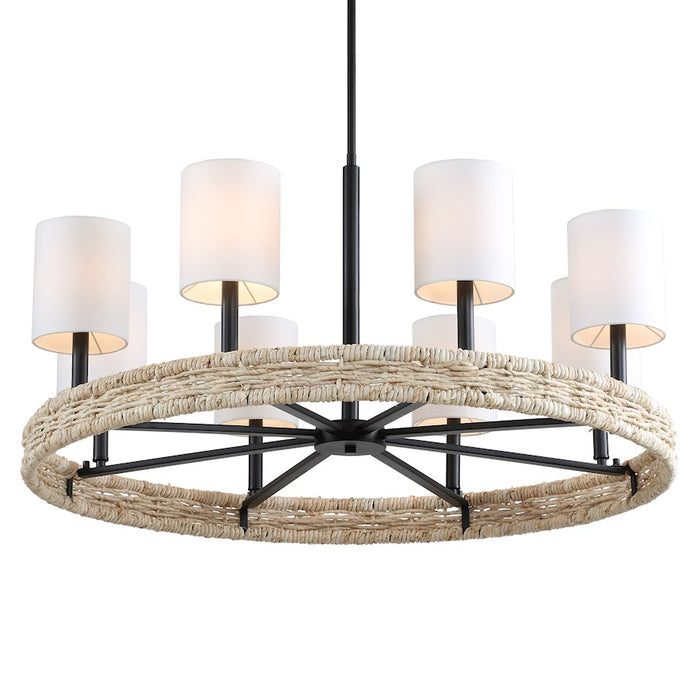 Uttermost Faiyam 8 Light Rattan Chandelier, Dark Bronze